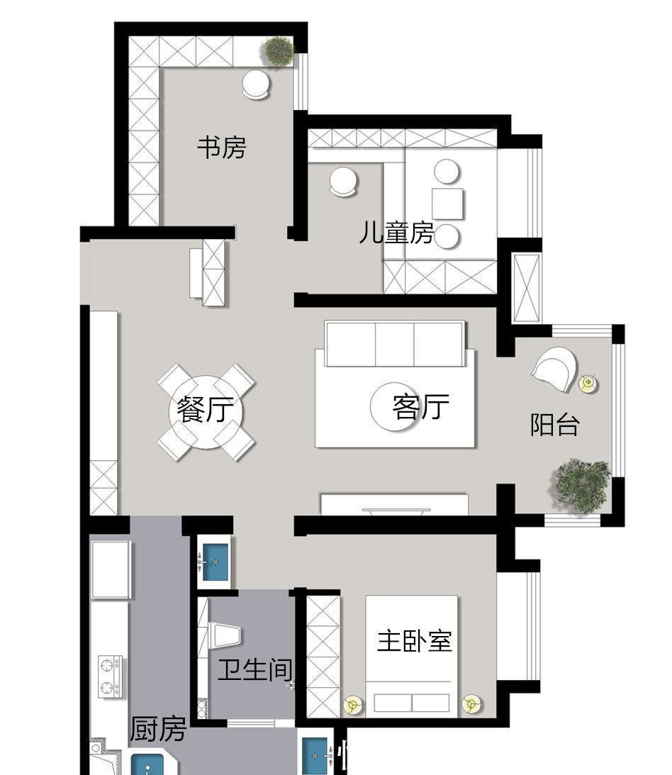 主卧室|98㎡简约三居室,删繁就简,没有花里胡哨的设计,却更加温馨舒适
