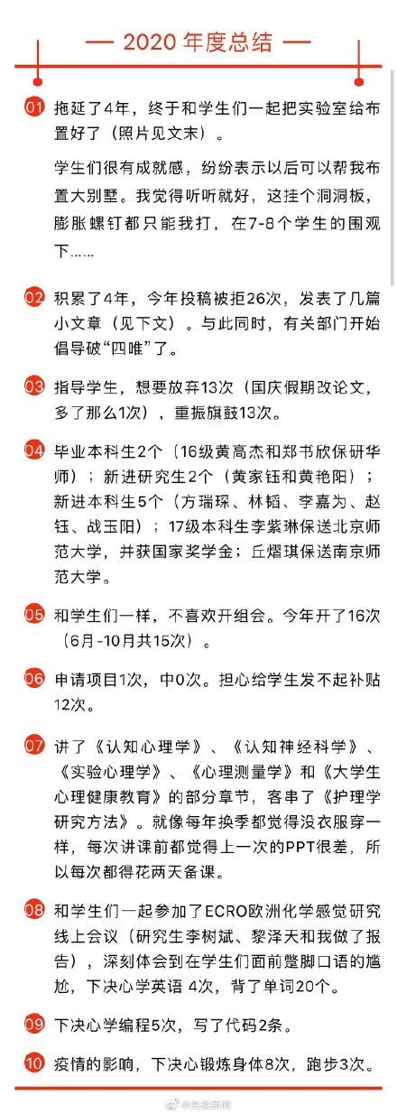 导师小邹的年度总结也超有梗 网友：好真实，想报考