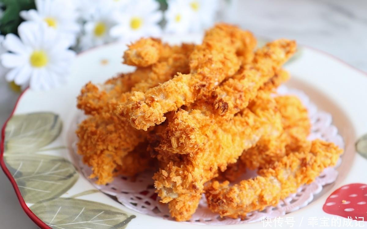 鸡胸肉|自制烤箱版的香酥鸡柳,香酥可口,食材健康,家人吃得放心