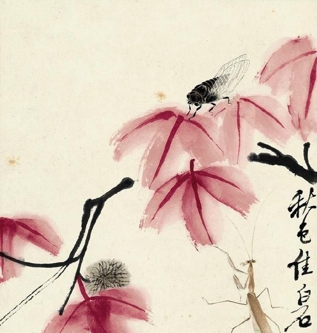 小虫子@齐白石的《无声画册》,2只虫子价值5000万,创造了大自然的律动