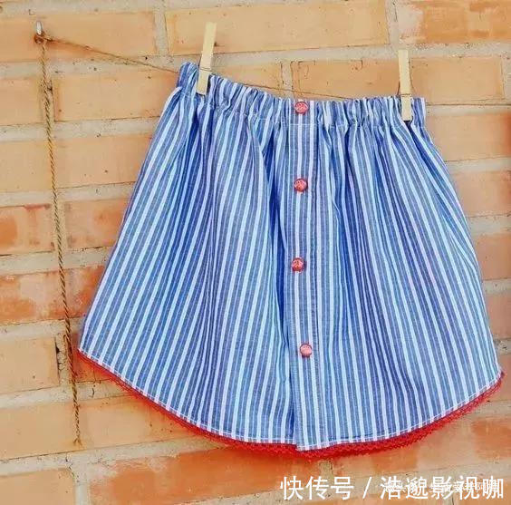 围嘴|这妈妈太会省了,去年的旧衬衫改成了孩子的连衣裙,DIY旧物改造