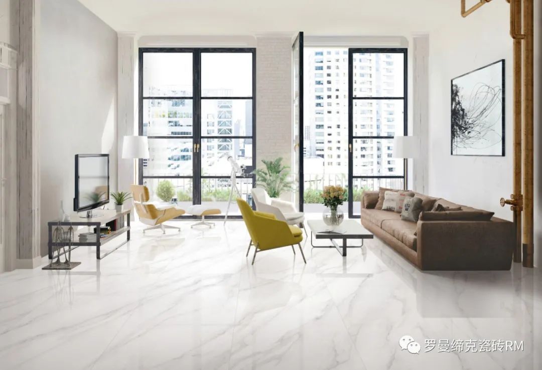 纹理|国际瓷砖十大品牌罗曼缔克瓷砖750x1500mm白，月光的白，仙气十足