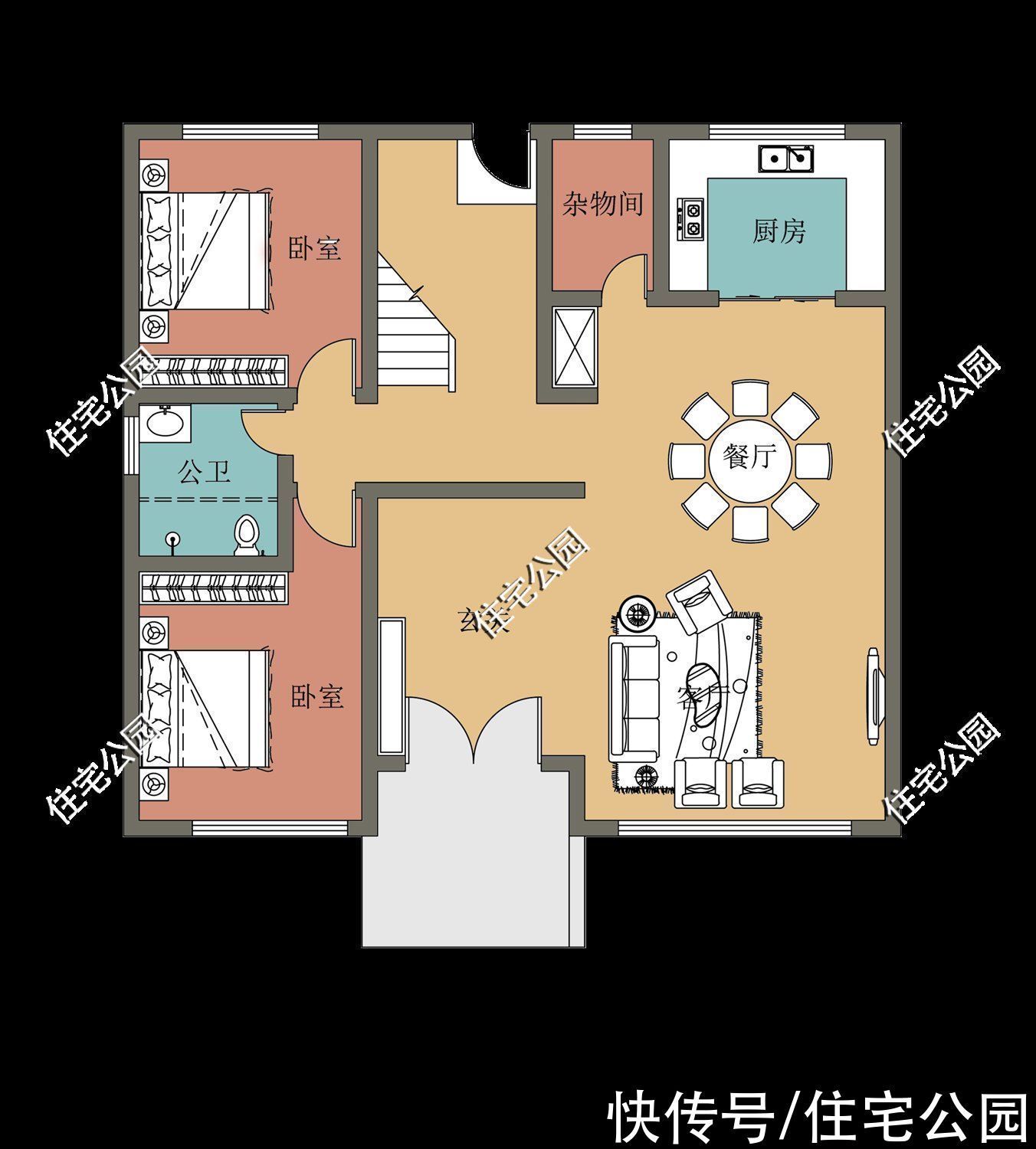健身房|2021年回农村建房,这4套图纸被使用次数最多,且都有一个共同点