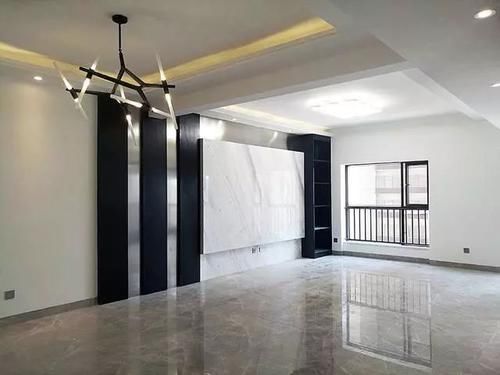 电视墙|花30万装修，进门我就蒙了，“黑白搭配”很大气，电视墙最好了