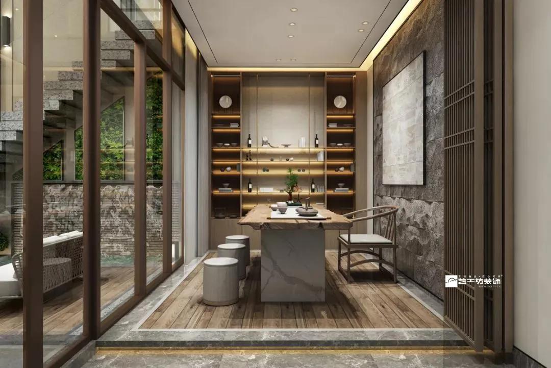 客厅|汪克成丨原木轻奢,低调而高级