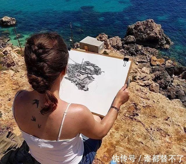 针管$全球最抠女画家，用一支2元针管笔惊艳世界，连英国皇室都惊叹
