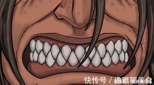 进击的巨人:智慧巨人的嘴部特写,从进击到始祖,艾伦牙齿和脸型变了