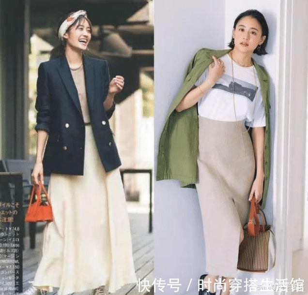 t恤|今年火了一种搭配:叫“T恤+半裙”,时髦显瘦又高级,谁穿谁美