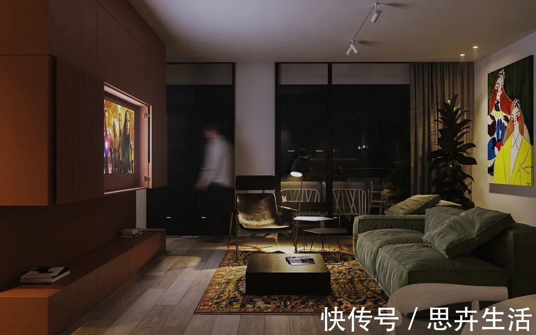 墙面|140㎡现代极简，大胆撞色设计，简约清新布置，年轻人的高级感