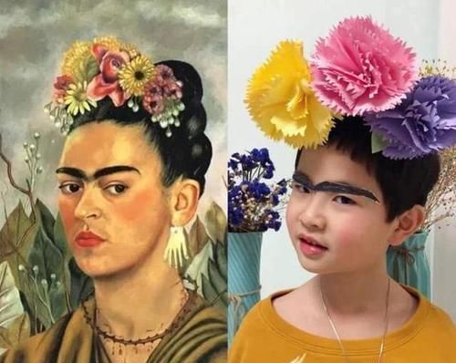 布置|老师给孩子布置了特别的作业,要模仿世界名画:娃一个个演技炸裂