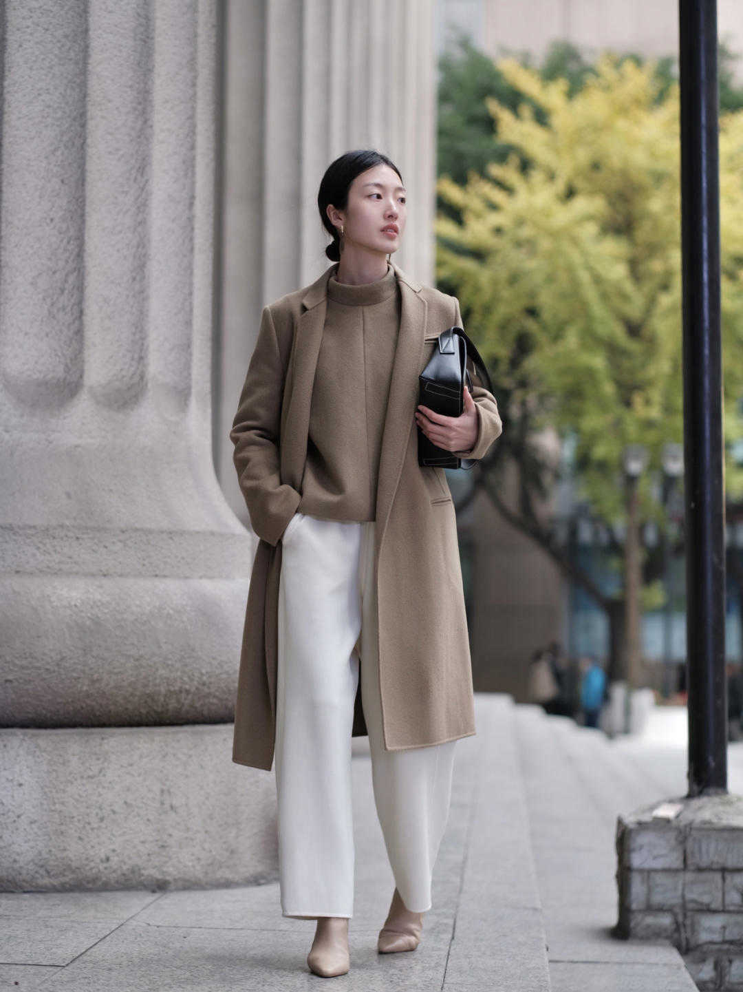打底衫|这个冬季流行大衣配裤子,精神又气质,赶紧过来看看吧!