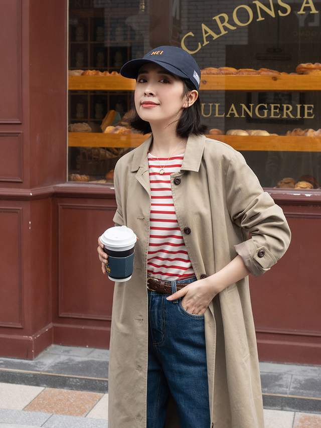 半身裙|今年秋天“条纹衫”又火了,搭配上牛仔裤或直筒西裤,高级又洋气