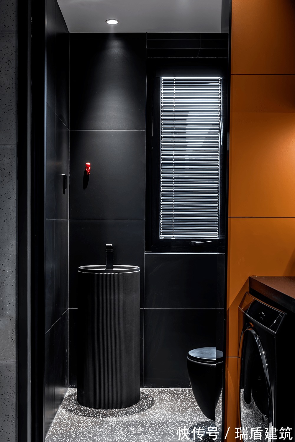 水泥板|120㎡简约高级黑,这样设计超有范!