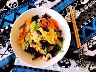 营养丰富的家常菜，木须肉，荤素都有，健康美味下饭，零难度！