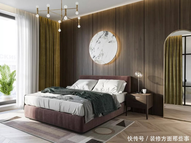 开阔性|120平做二居室客厅居然敢用姜黄色、草绿色家具,但是还挺好看