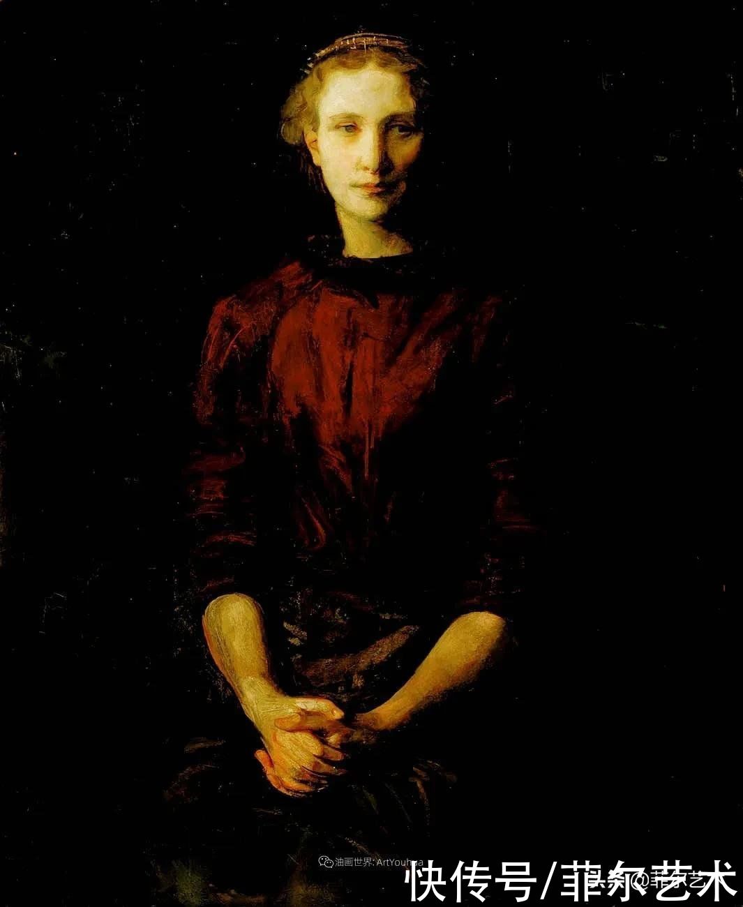 人物|空灵的天使，精美绝伦~雅培·翰德逊·泰勒女性人物油画作品欣赏