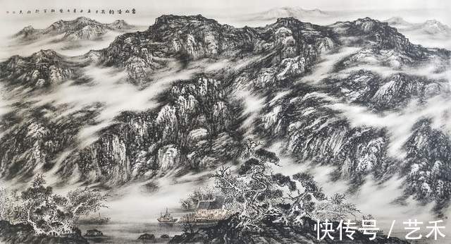 画家|著名焦墨云雾山水画家林晓丽----新没骨水墨淡彩风景艺术