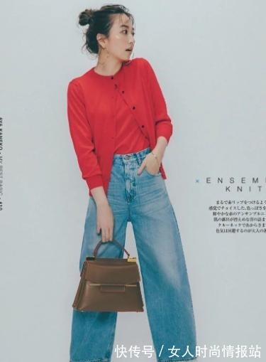 高腰 毛衣+阔腿裤,早春学会这样搭配,遮肉显瘦又时髦!