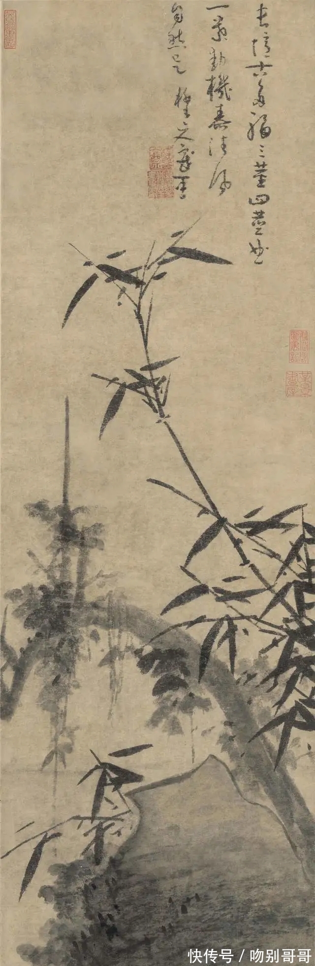 画竹!吴镇画竹,超凡脱俗!