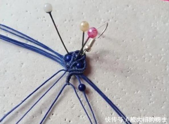 蜡绳编的中国风流苏耳饰,精致大方,DIY手工编绳附教程