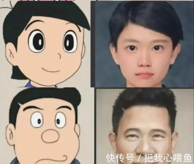 哆啦当哆啦A梦被真人化后,小夫的还原度较高,哆啦美和哆啦A梦脸大