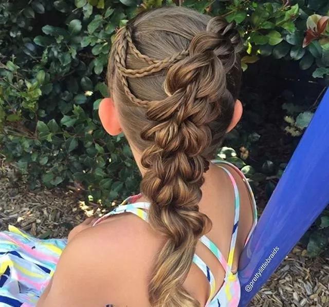 编发 72款好看的儿童编发,有闺女了就要给她编这样的发型,宝妈快收藏