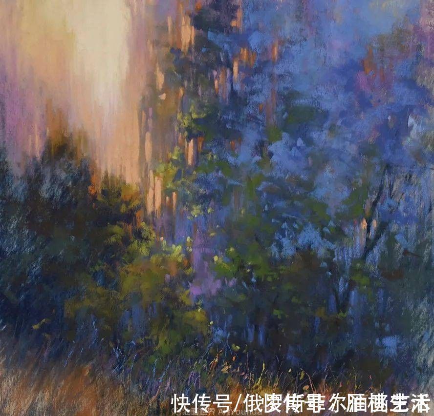 艺术家$美国当代粉彩艺术家贝萨尼·菲尔兹粉彩风景画作品欣赏