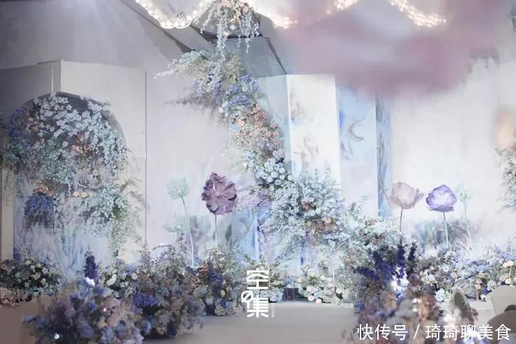 因为爱情|这场蓝色+紫色系海洋主题婚礼,浪漫演绎了属于你我的海底世界