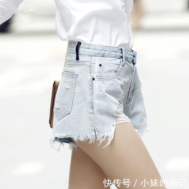 夏季|潮流时髦的牛仔短裤,让娇小的MM怎么穿怎么高挑