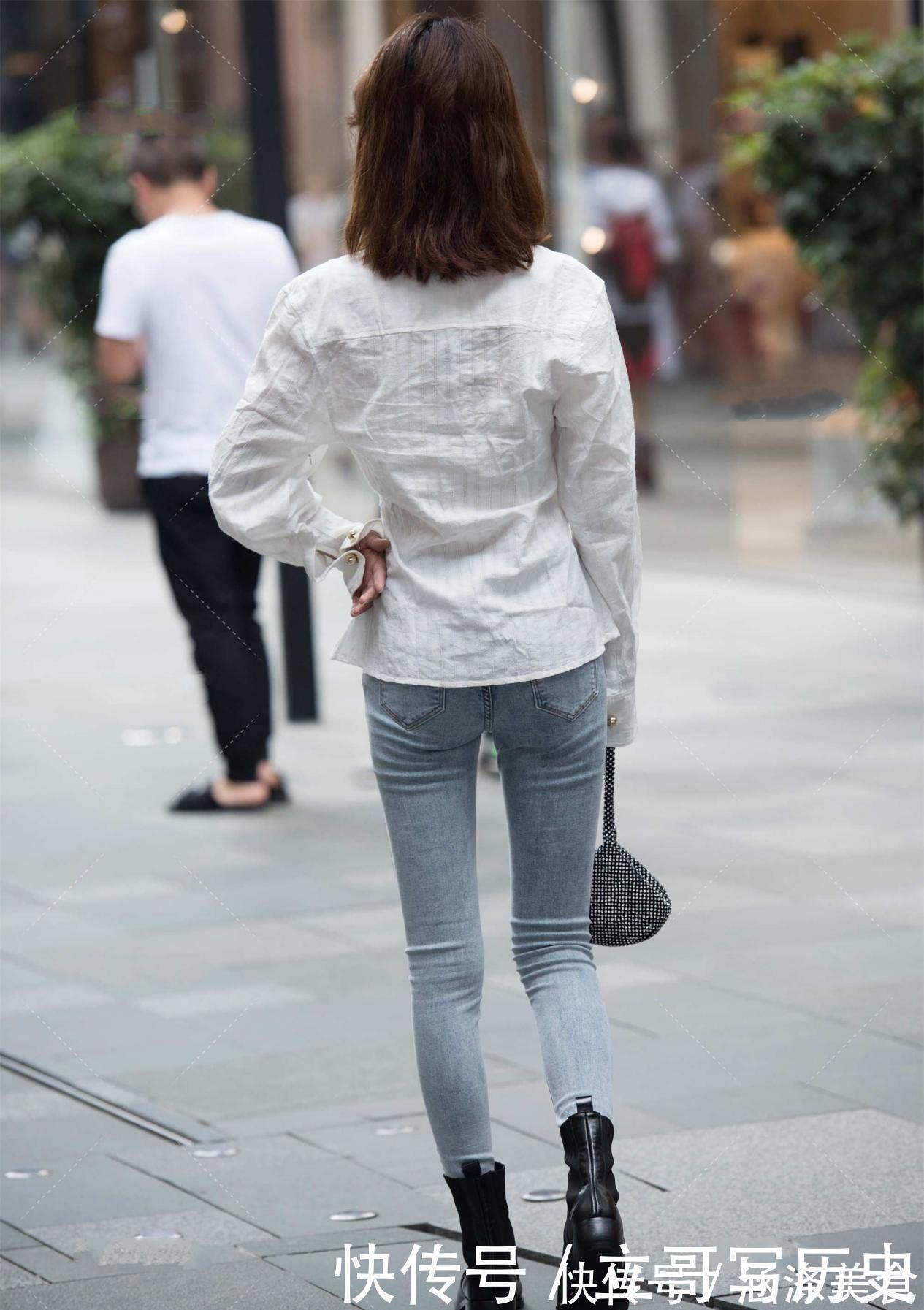 马丁靴|修身牛仔裤搭配马丁靴,又酷又飒,帅气十足