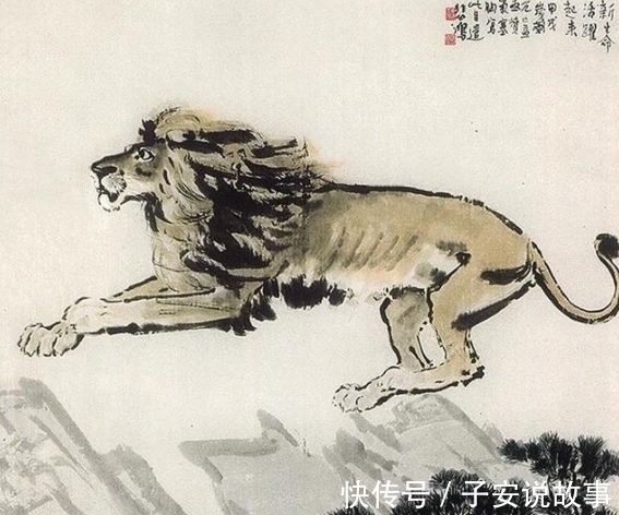 狮子@徐悲鸿画的狮子,又瘦又挫却价值6000万,了解创作背景:值得