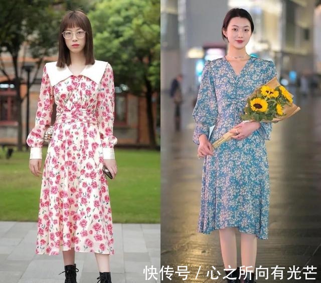 减龄 容易显老的“碎花裙”，怎么穿才能减龄又洋气！