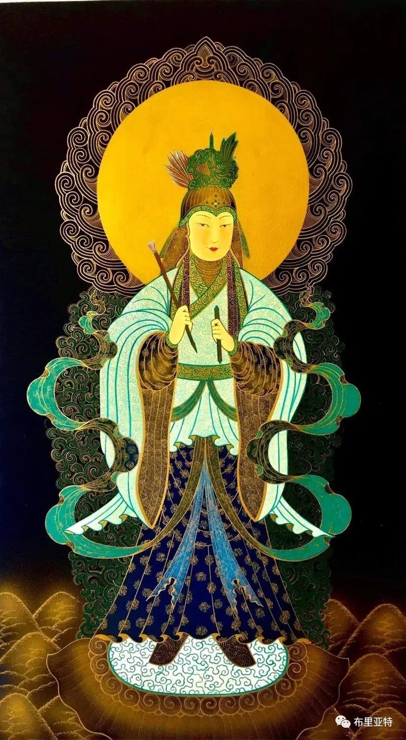 青年女画家奥云额尔德尼重现历代蒙古皇后