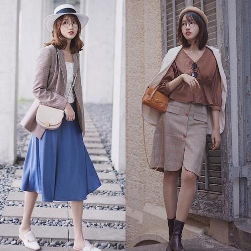 半身裙 秋天穿对了“西装+长裙”有多美?多参考时尚博主穿搭经验,实用
