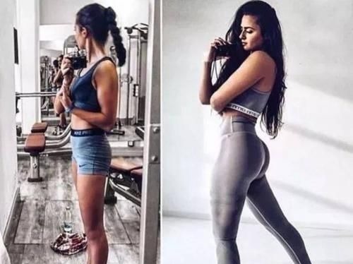 上翘|臀部线条大比拼,看看练与不练的对比,赶紧去练臀