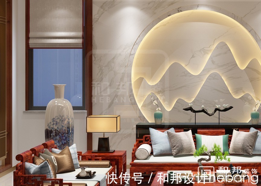 家具|农村自建房的新中式风格,颜色搭配与空间线条是重点!