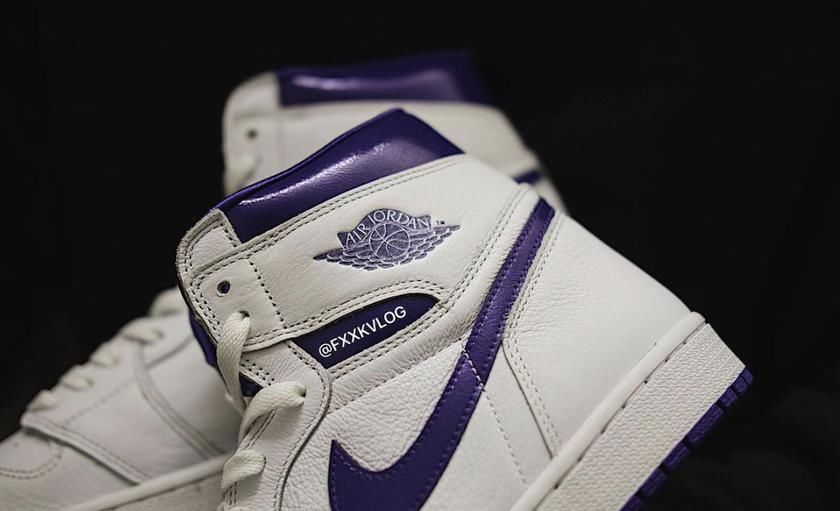 气质清爽质感细腻！全新 Air Jordan 1 “Court Purple”配色实物曝光！