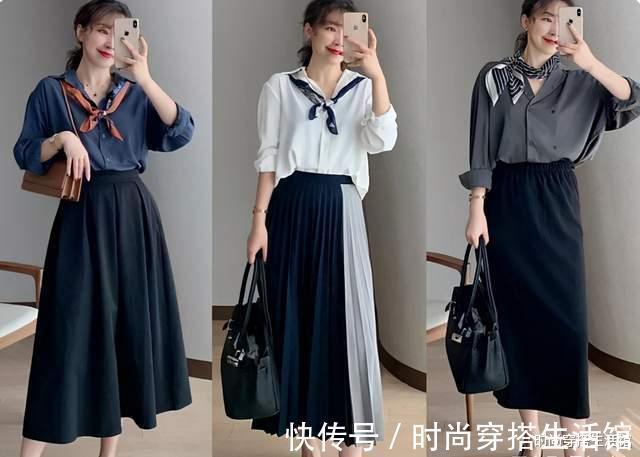 百褶裙|突然又火了一种裙子,叫“半身裙”,显瘦减龄有气质,谁穿谁美!