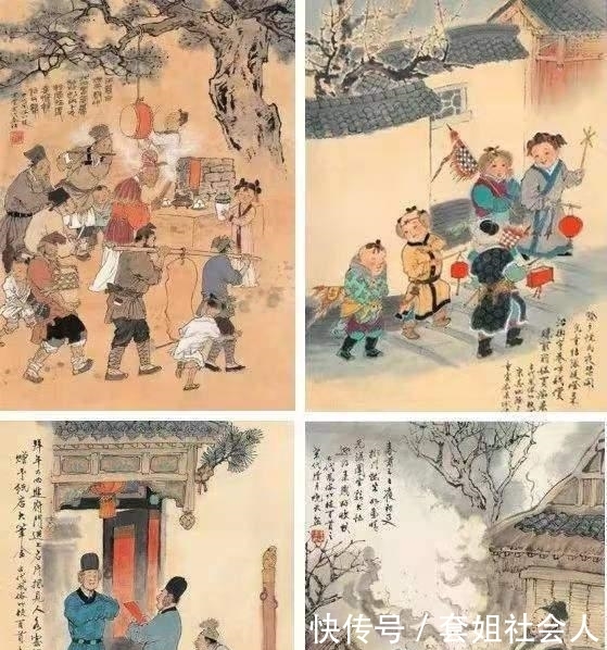 唐朝兴起拜年,春节成为官方节日,家家户户张灯结彩并且设有酒席