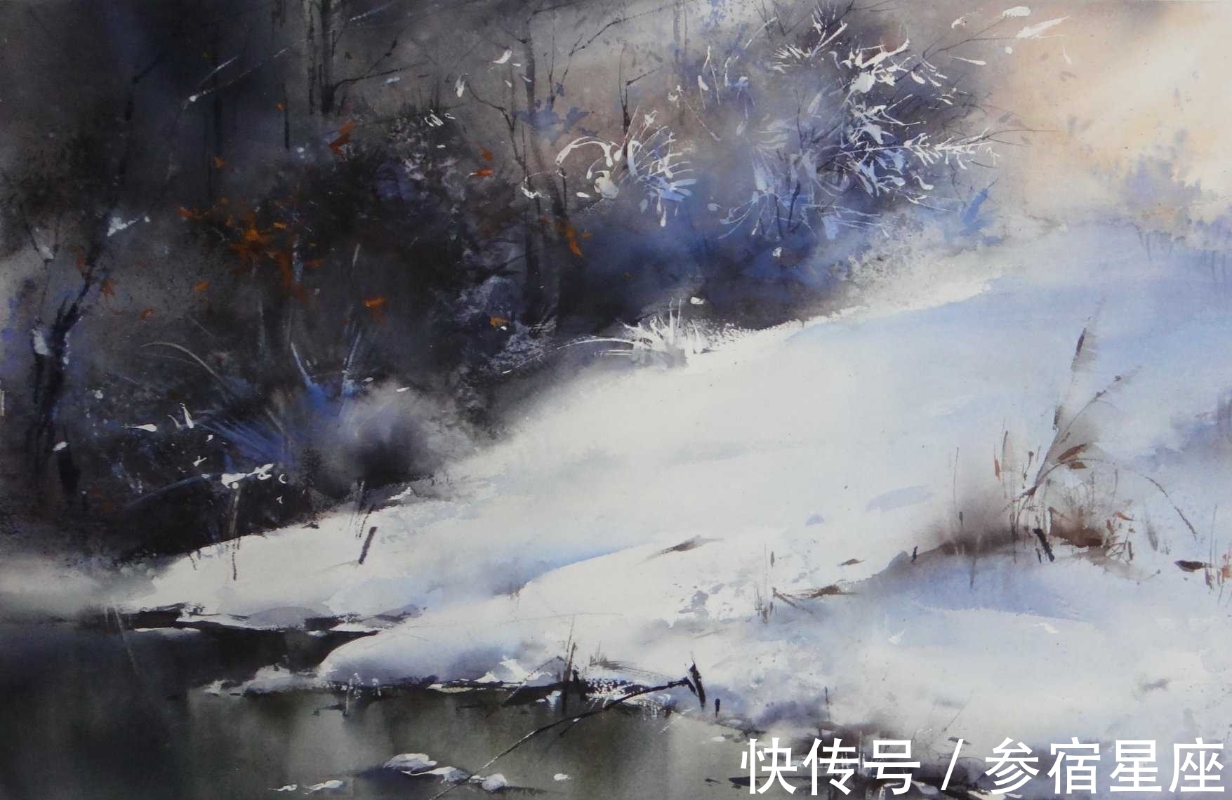 艺术学院$瑰丽唯美,神奇美妙的自然风光——水彩大师伊利亚笔下的水色交融