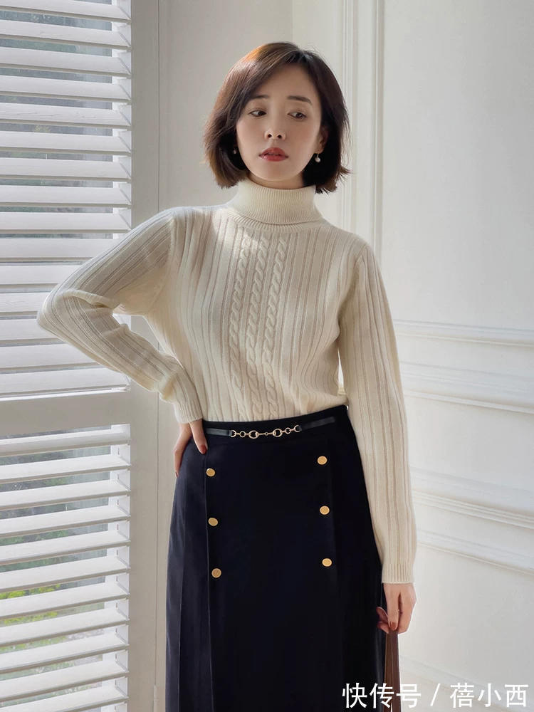 穿搭|答应我,冬天一定要给自己买一件白色毛衣,让你美得温柔又高级