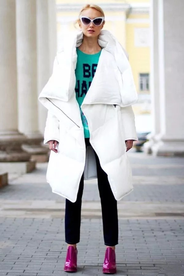 这个冬天,白色羽绒服火了!