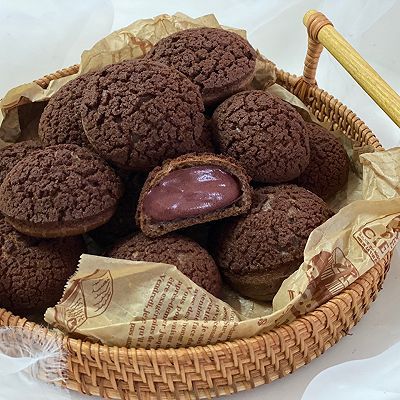 香草膏|巧克力酥皮泡芙