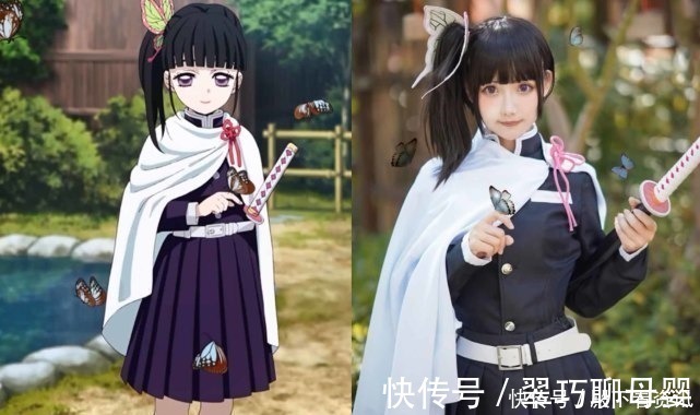 coser|鬼灭之刃的cos形象,锖兔笑容让人心动,蝴蝶忍气质还原