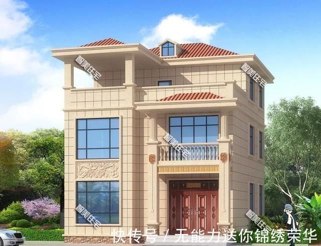 主卧室|简欧和仿古设计的两栋农村别墅，面宽9米多，都是心动款