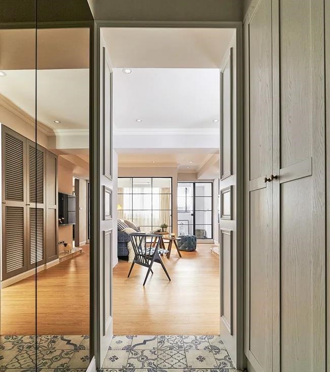 门厅|设计师爆改66㎡老破小,挤出3房2厅,颜值堪称“小豪宅”