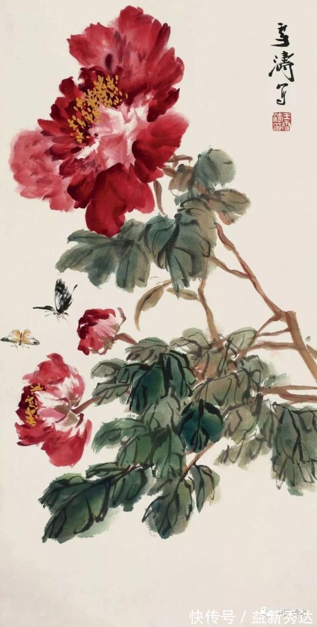 华北大学&两大高手画牡丹,一个工笔称雄,一个写意夺冠!