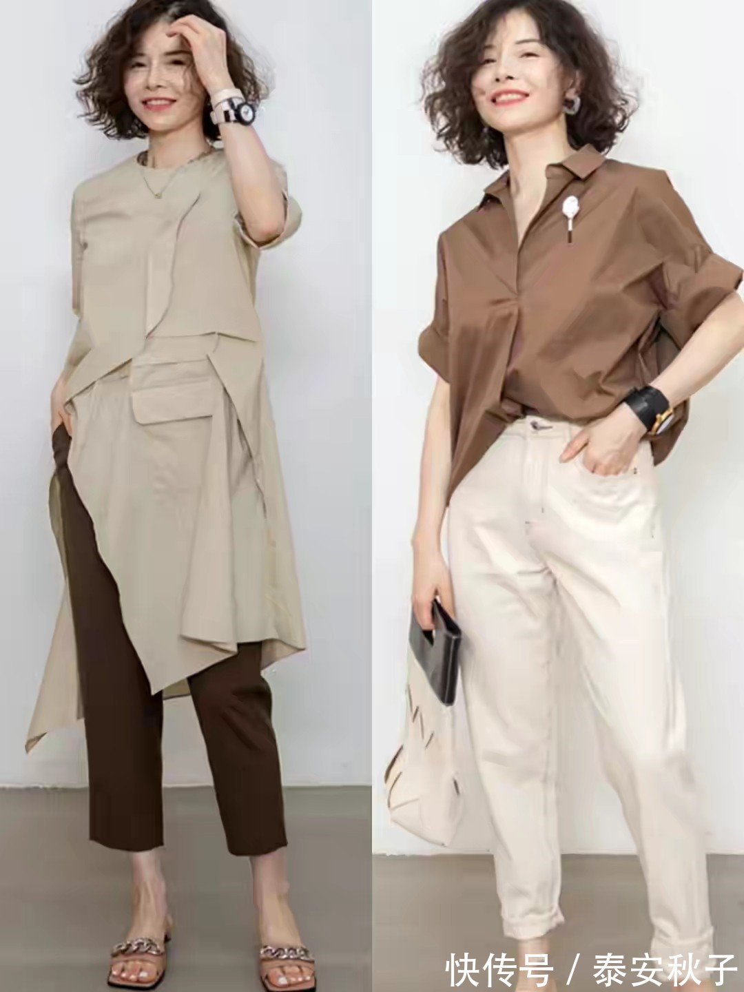 右图|谁说“大妈辈”就不能美了?看50岁+的她:穿搭又酷又飒,太时髦