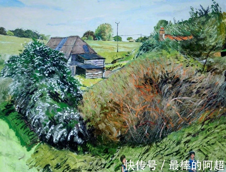 这风景油画个人化明显,画中人物和风景都不是主要的,戏剧性才是