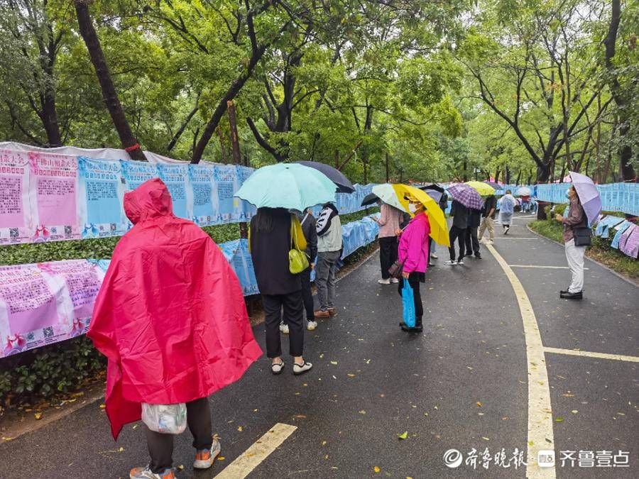 相亲大会|雨中情！千佛山相亲大会开幕第二天，现场浓情满满